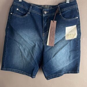 Hannah Blue Denim Shorts with Tummy Control